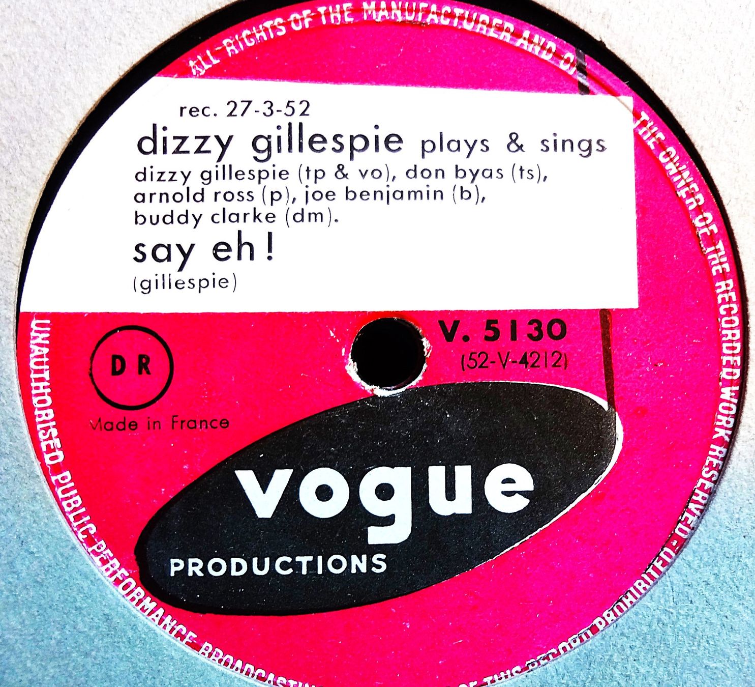 Dischi in vinile: Dizzy Gillespie, Sammlung von 12 Jazz Schellackplatten – Usato da Hemishofen venduto da Phonomandy 6
