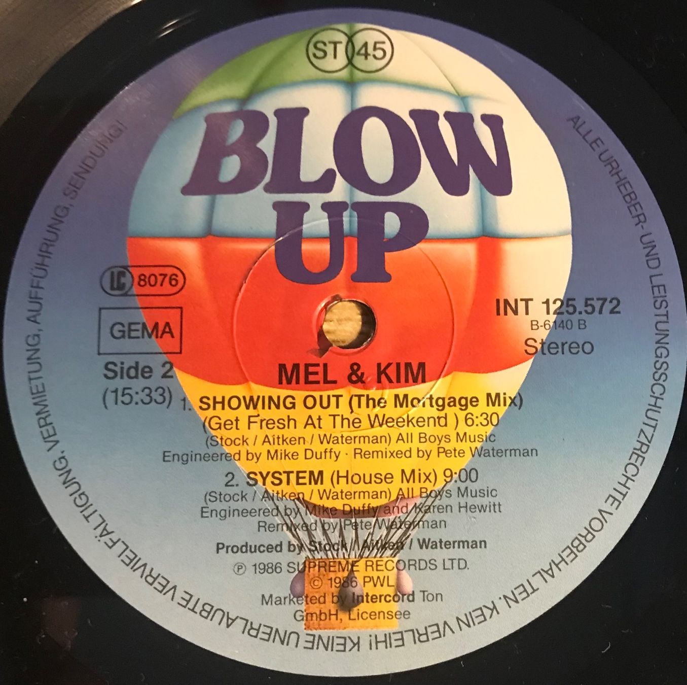 Dischi in vinile: MEL & KIM - SHOWING OUT - MAXI-SINGLE – Usato da Bussigny venduto da vinyl-pas-cher 3