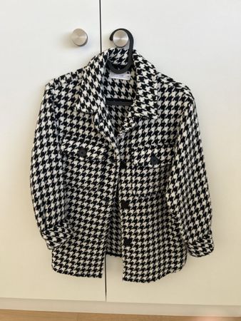 Zara Hemd-Jacke, Hahnentrittmuster, Grösse 140 (Kids)