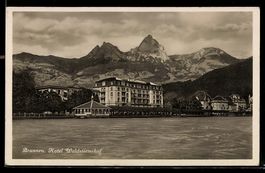 Brunnen, Hotel Waldstätterhof vor Bergp