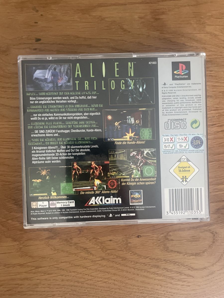 Spiele: Alien Trilogy Ps1 – Gebraucht aus Hagendorn von masterchieff 1