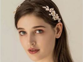 Kopfschmuck Hochzeit Neu Blätter Goldfarbig