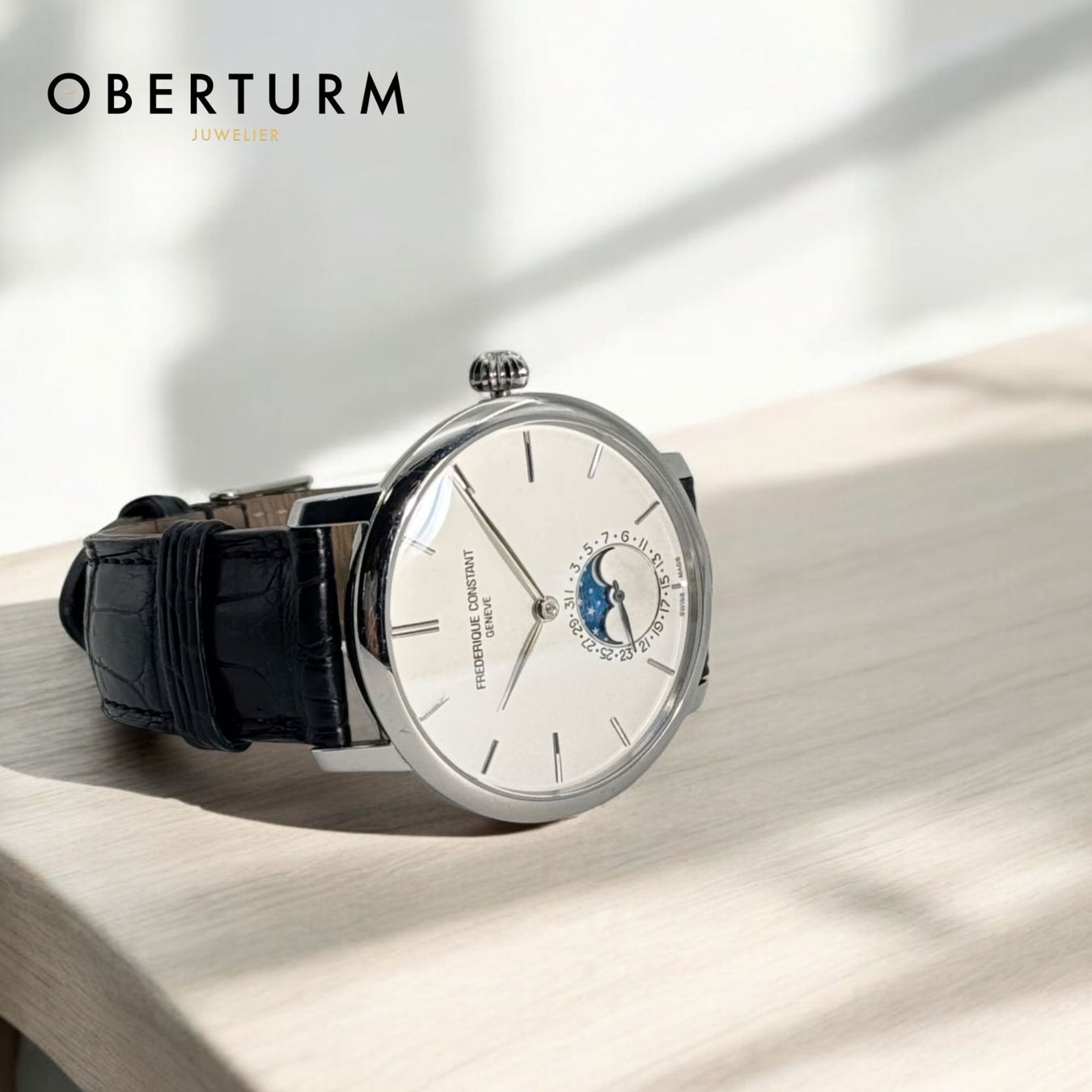 Frederique Constant Orologi: Frederique Constant Slimline Mondphase Automatik – Nuovo (secondo la descrizione) da Brugg AG venduto da Oberturm 3