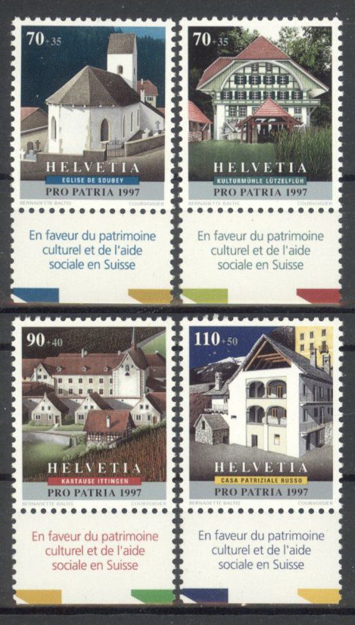 Alle Briefmarken: 1997, Pro Patria ** – Gebraucht aus Willisau von Vollstempel