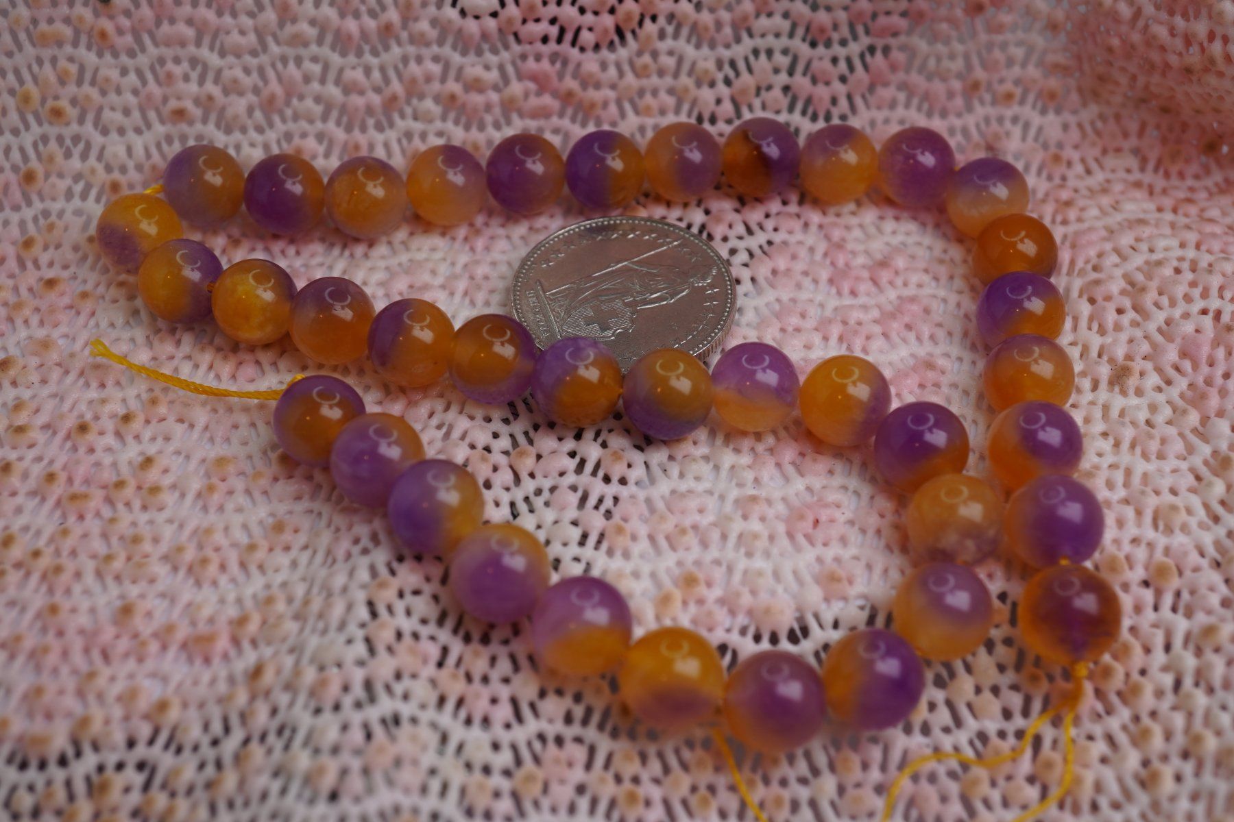 Catenine: Kugel Strang   10mm  Mandarin Amethyst    Gebrannt – Nuovo e nell'imballaggio originale da Eschenbach venduto da Fengg 1