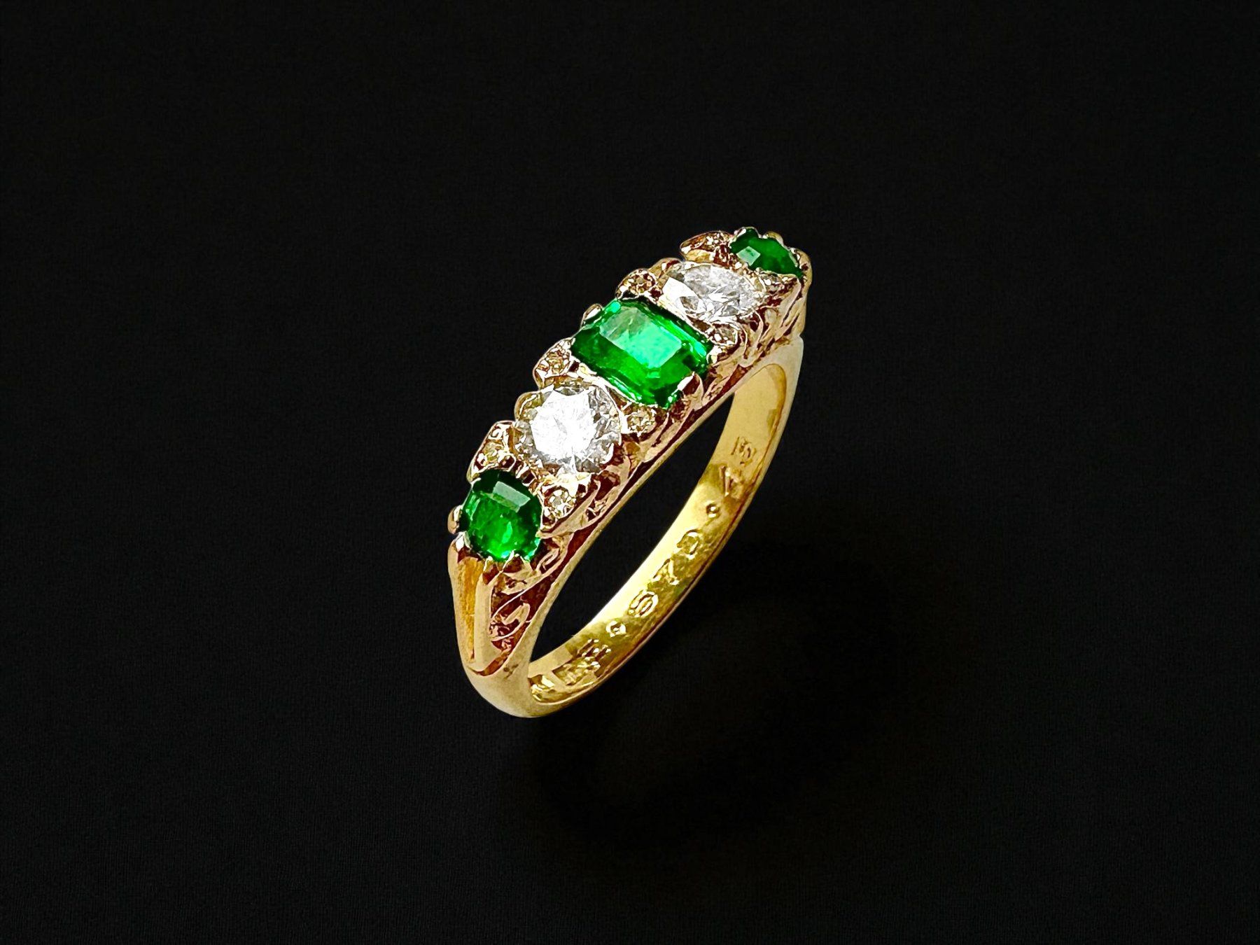 Anelli: MAPPIN & WEBB, London,  Smaragd - Diamant - Ring – Usato da Zuzwil SG venduto da artimmo 4