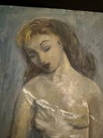 Original Gemälde Akt von A W Duss, 1953