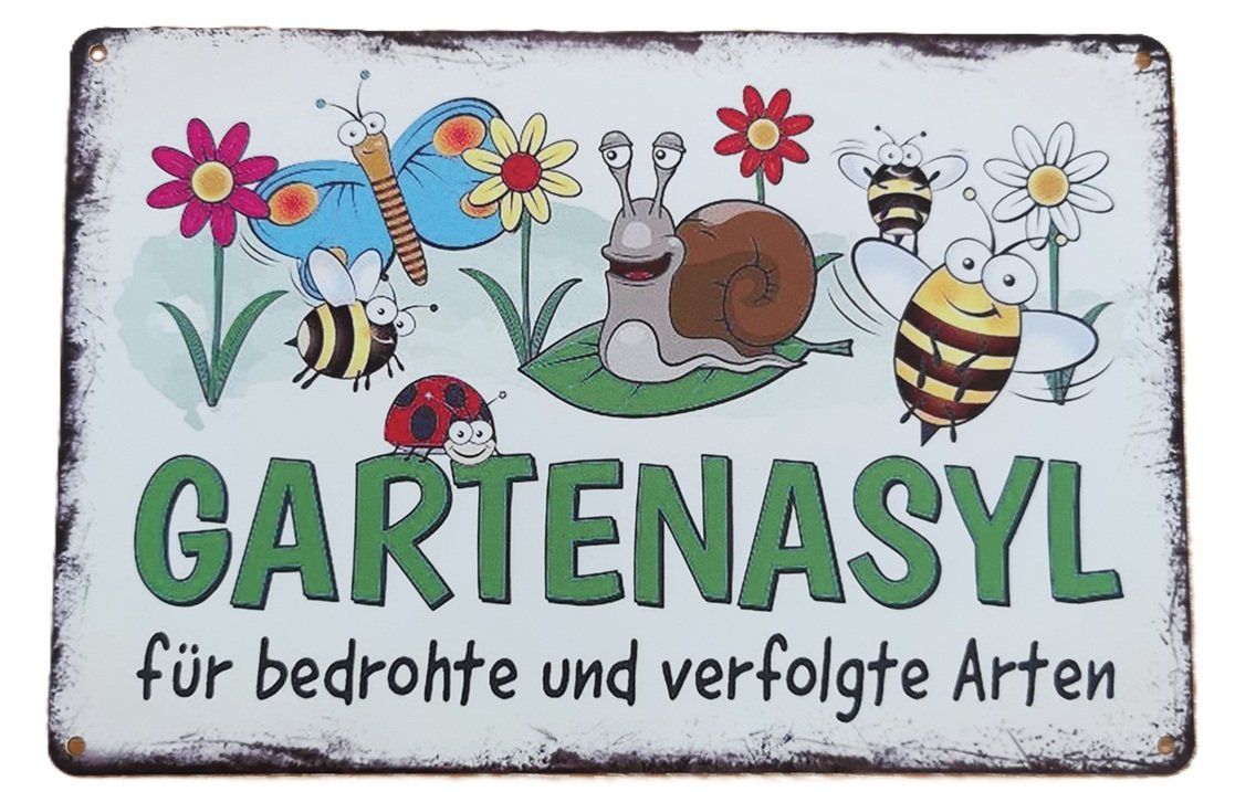 Insegne: GARTENASYL - Blechschild  (neu/OVP) – Nuovo e nell'imballaggio originale da Wilen b. Wollerau venduto da morethanmusic
