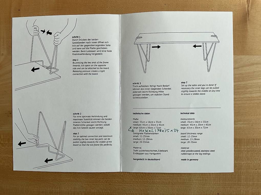 Sonstiges Mobiliar: Tick table legs, Jakob Schenk – Gebraucht aus Basel von cla_dv9r 3