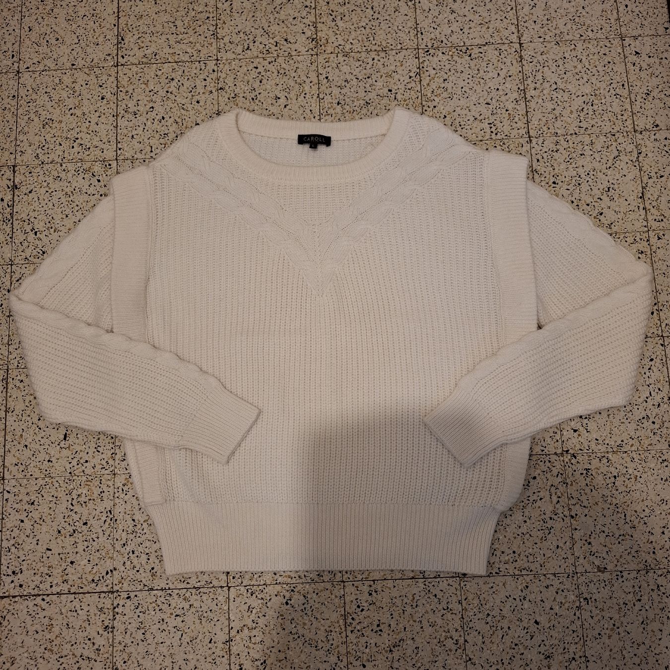 Caroll Pullover & Sweatshirts: Pull Caroll Blanc Crème en Laine - Taille L (40) – Gebraucht aus Le Locle von QUALI-PRIX 4