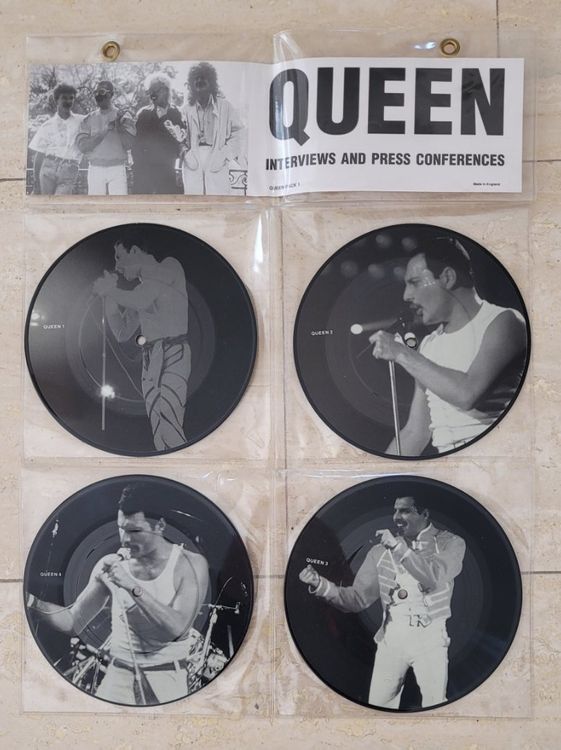 Queen Live Magic Metall Display - Limitierte Gold Edition Schallplatte 40x50cm