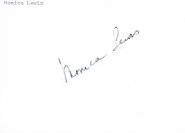 Monica Lewis 1925-2015 Autogramm signiert Karte 10x15cm