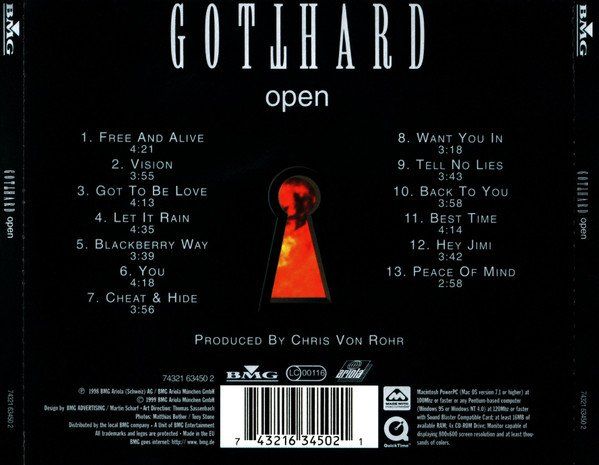 CD: Gotthard – Open - Vergriffen! – Usato da Brittnau venduto da Zibu 1