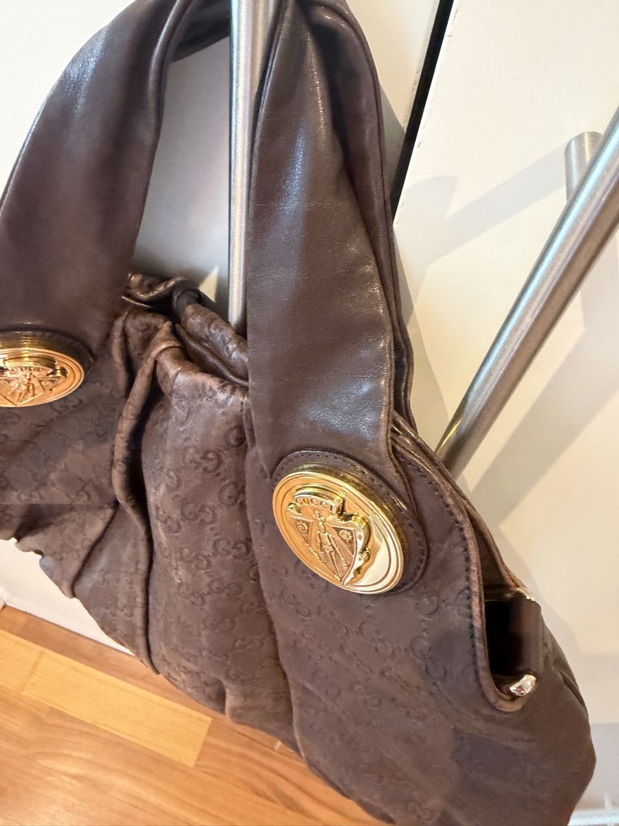 Gucci Borse da donna: Gucci Handtasche Braunes Leder Monogramm Gold Hardware – Usato da Zug venduto da Phrauto 1