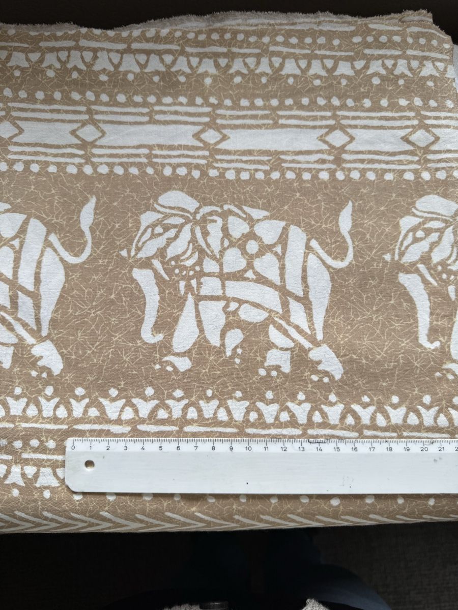 Tessuti: Baumwollstoff ‚Elefant‘ – Nuovo (secondo la descrizione) da Bösingen venduto da fabi__5 2