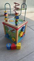 Motorikwürfel aus Holz / Lernspielzeug / Kugelbahn