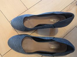 Escarpins Clarks en retourné bleu foncé poudré, T38