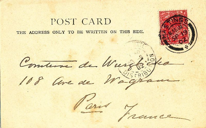 Cartoline postali: Hastings - Palace Hotel + 1902 – Usato da Emmenbrücke venduto da teestube 1