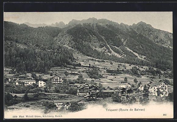 Ansichtskarten: AK Trient /Route de Salvan, Panorama – Gebraucht aus Berlin von bartko-reher