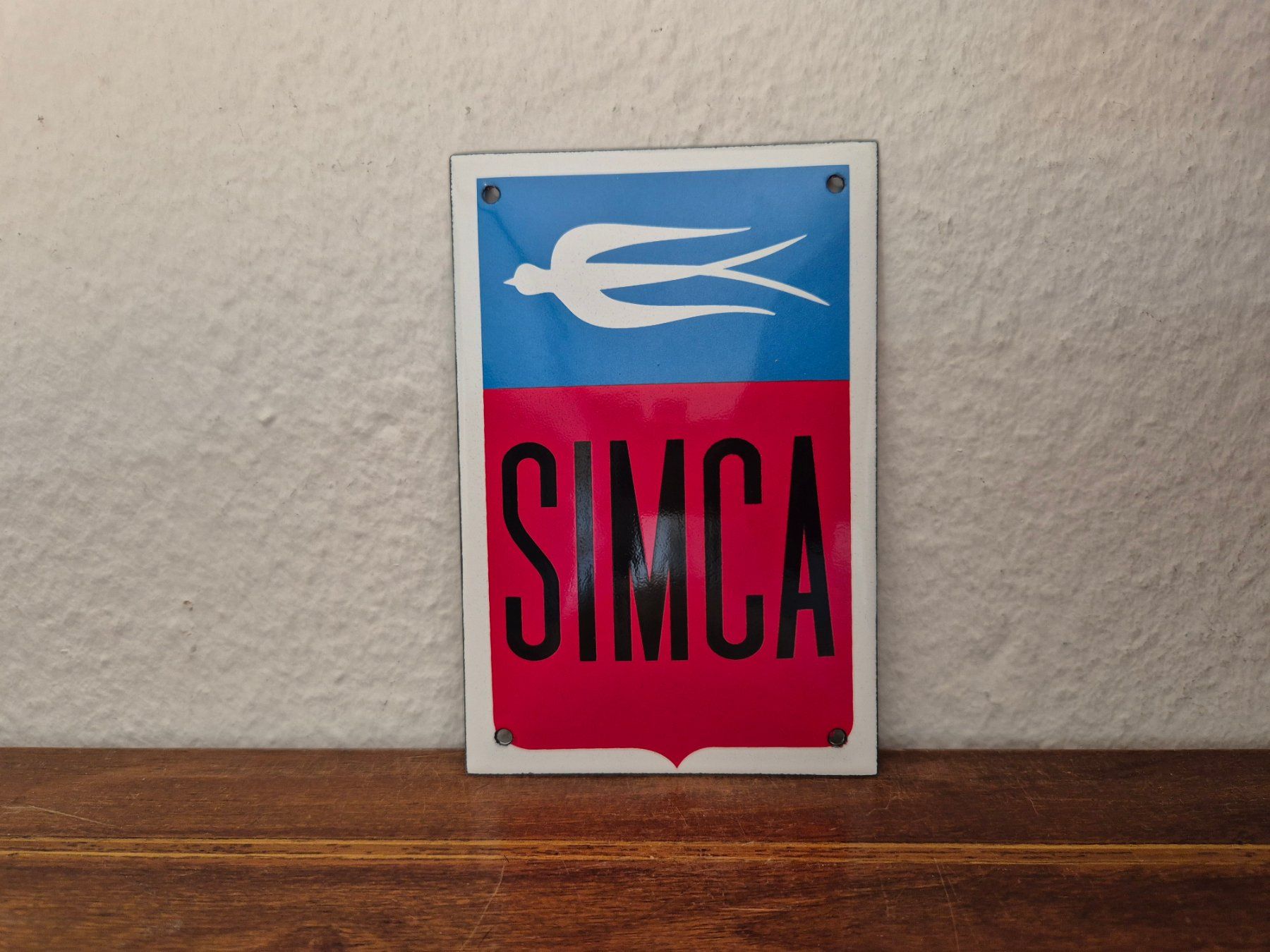 Simca Insegne: Emailschild Simca Oldtimer Werkstatt Garage Emaille Schild – Nuovo (secondo la descrizione) da Schaffhausen venduto da pfanis09