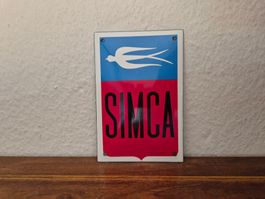 Emailschild Simca Oldtimer Werkstatt Garage Emaille Schild