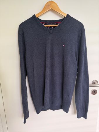Tommy Hilfiger Pullover V-Ausschnitt blau Grösse M