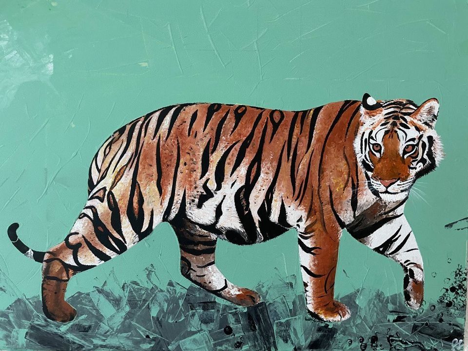 Dipinti: Acrylbild Tiger – Usato da Zürich venduto da Honeyboo 2