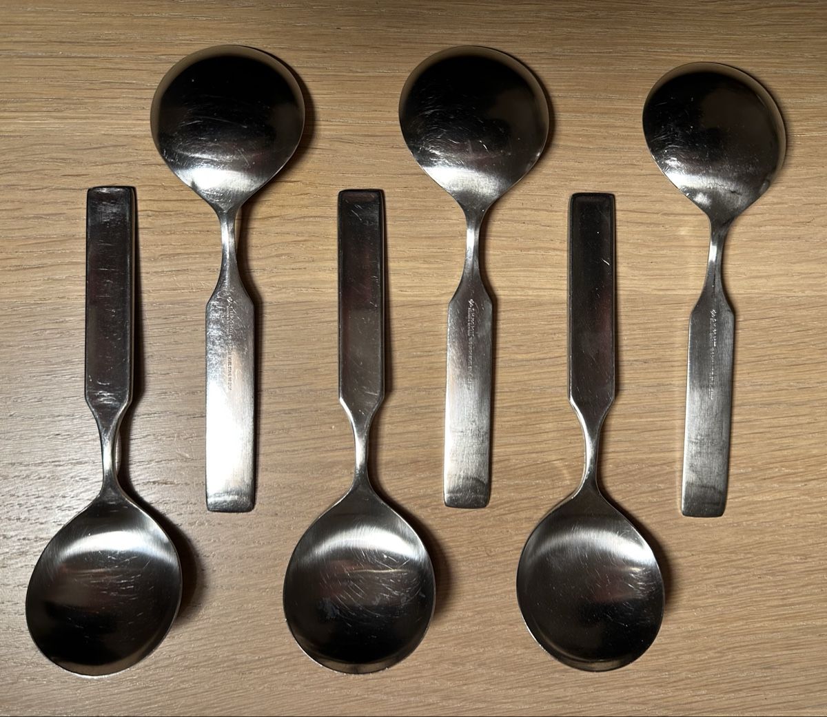 Pott Cucchiai: 6 POTT Dessertlöffel•Hugo Pott 2727 – Usato da Winterthur venduto da gutDingmint 2