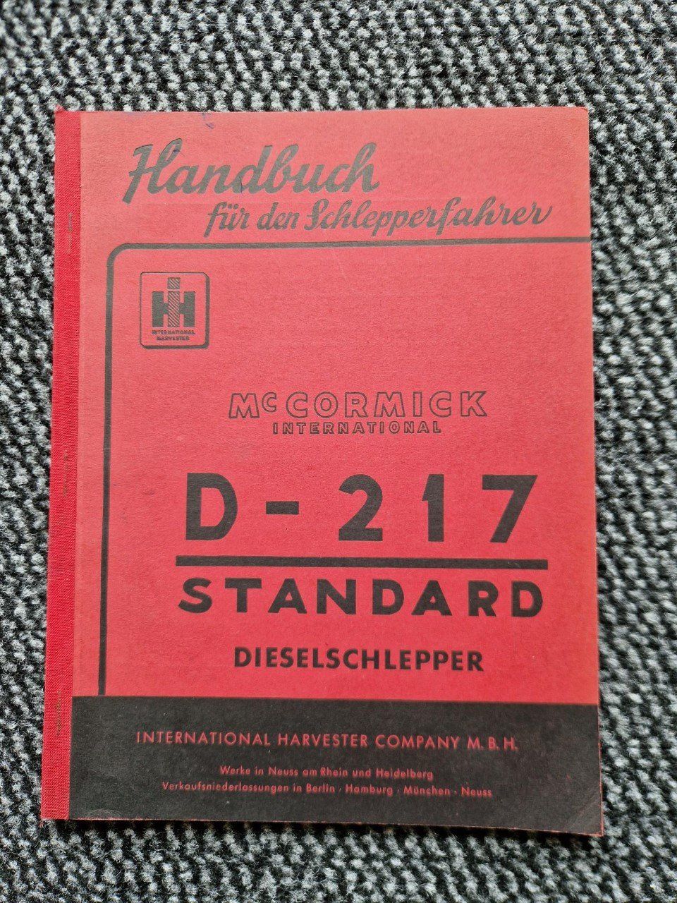 Trattori: Original Handbuch Mc Cormick D-217 Oldtimer Traktor – Usato da Dürnten venduto da Bachtel84