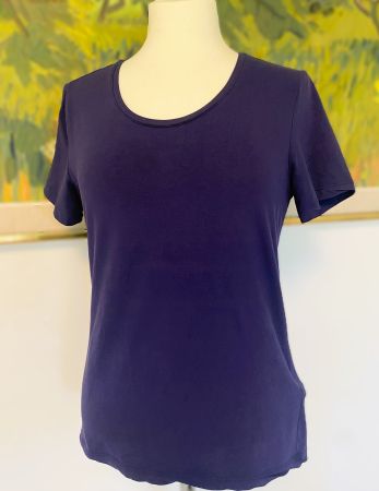 René Lezard Shirt violett blau Baumwoll Stretch Gr. 38