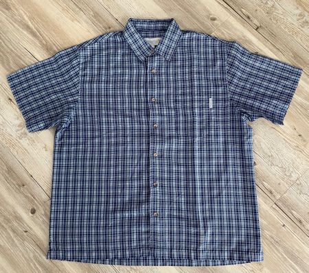 Regatta Hemd, Kurzarm, kariert, Blau/Weiss / Gr. XL,