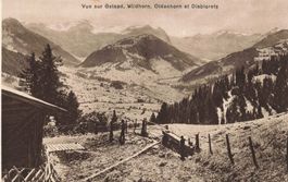 Vue sur Gstaad Wlidhorn oldenhorn