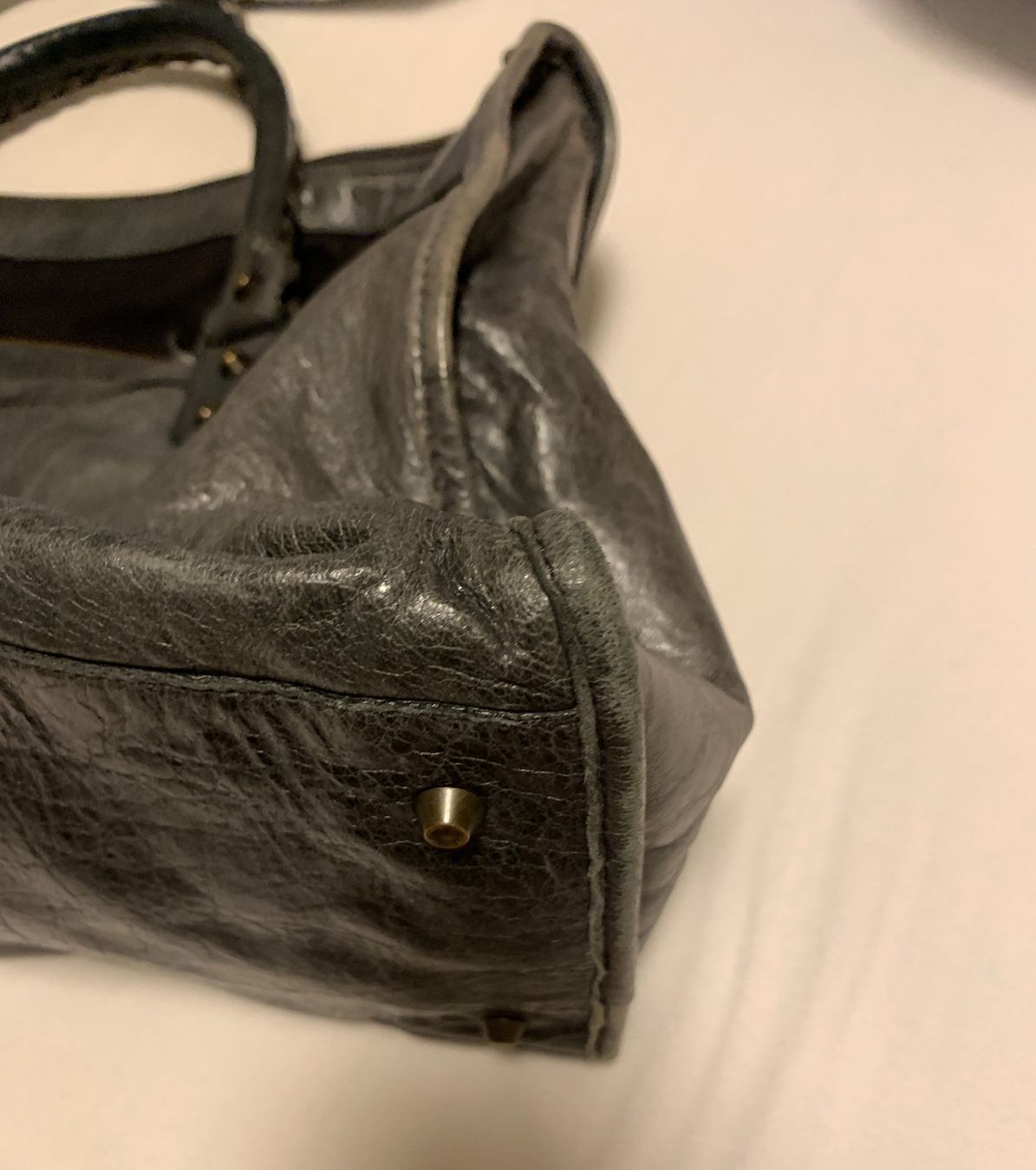 Balenciaga Borse da donna: Balenciaga Work Tasche Leder Grau/Anthrazit – Usato da Zürich venduto da Sera.13 8