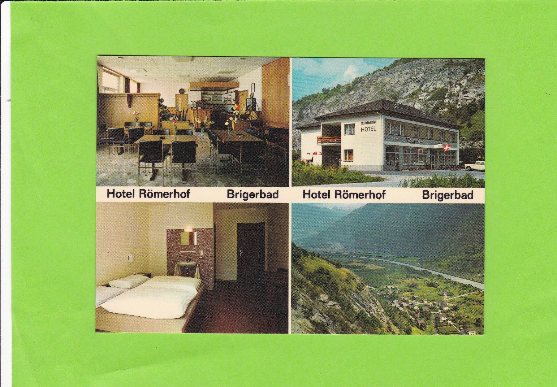 Ansichtskarten: Hotel Römerhof-Brigerbad – Gebraucht aus St. Peterzell von neckertal