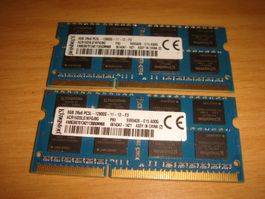 2 stück 8gb ddr3 PC3L 12800 (1600) RAM für Laptop.
