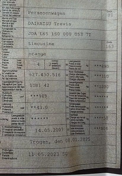 Daihatsu Autos: Daihatsu Trevis – Gebraucht aus Burg AG von Rl-2390 5