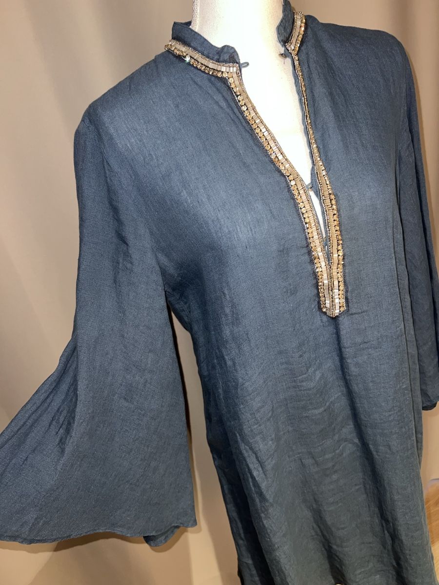 Vestiti: Leinenkleid mit Strass, Grösse 38 – Nuovo (secondo la descrizione) da Uetikon am See venduto da liah22