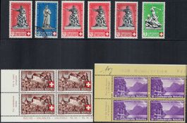 Pro Patria, Abartenlot auf 3 Einsteckkarten