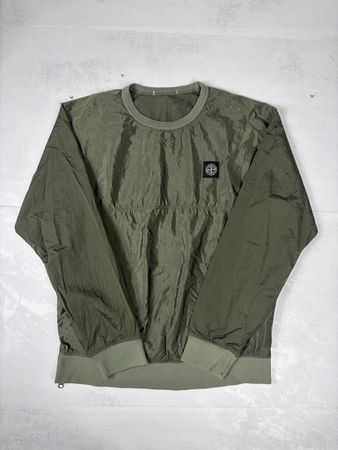 Sweat Nylon Ripstop Stone Island Patch Poitrine Vert - M