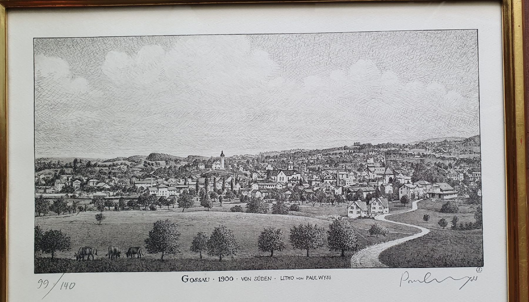 Grafica & Litografie: Bild -  Gossau 1900- Litho von Paul Wyss – Usato da Kreuzlingen venduto da Rschweiz1 1