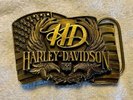 Harley Davidson Gurtschnalle Buckle HOG Motorcycles Vintage