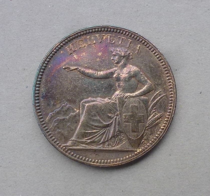 Tutti le monete: ++ 5.- Franken 1874 B. – Usato da Walkringen venduto da Casablanca777 1