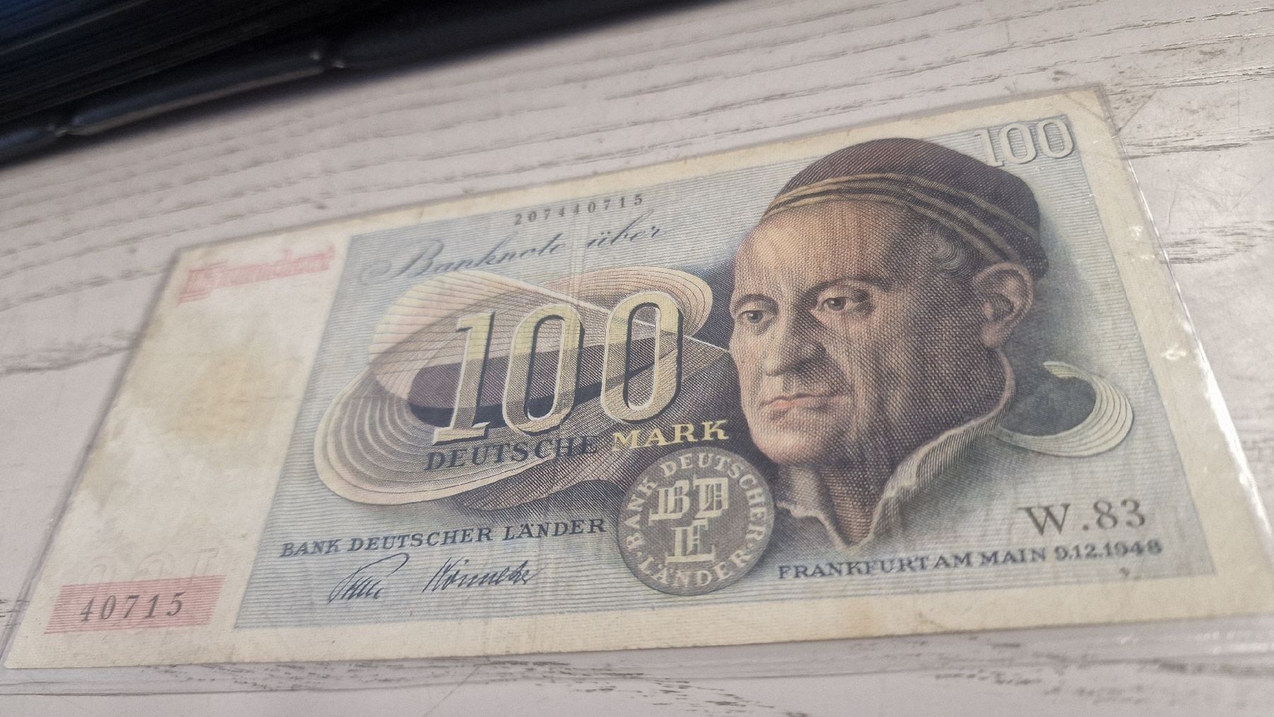 Banconote: 100 Deutsche Mark Banknote 1948 – Usato da Herisau venduto da Antiques.AR