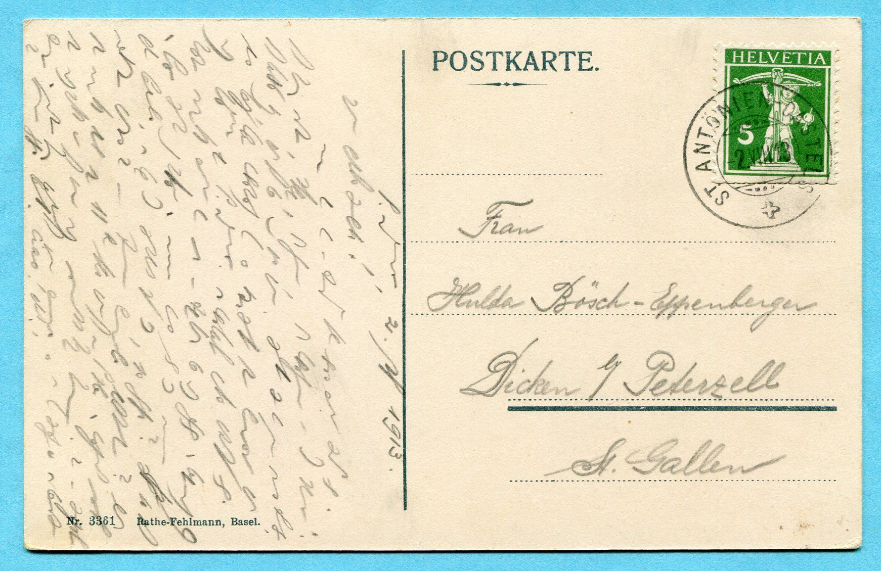 Cartes postales: St. Antönien 1913 – D'occasion à Opfikon par Prophila 1