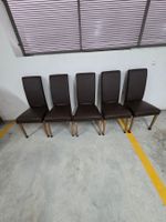 Essstühle Kunstleder braun