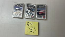 3 Stk. Quartett Spiele Schiffe Kampfjets Jets