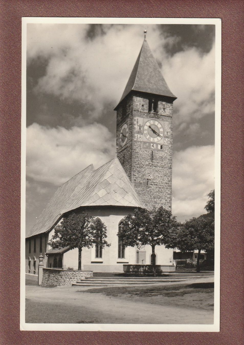 Cartes postales: Ansichtskarte Evang. Kirche Klosters – D'occasion à Würenlingen par wetroki