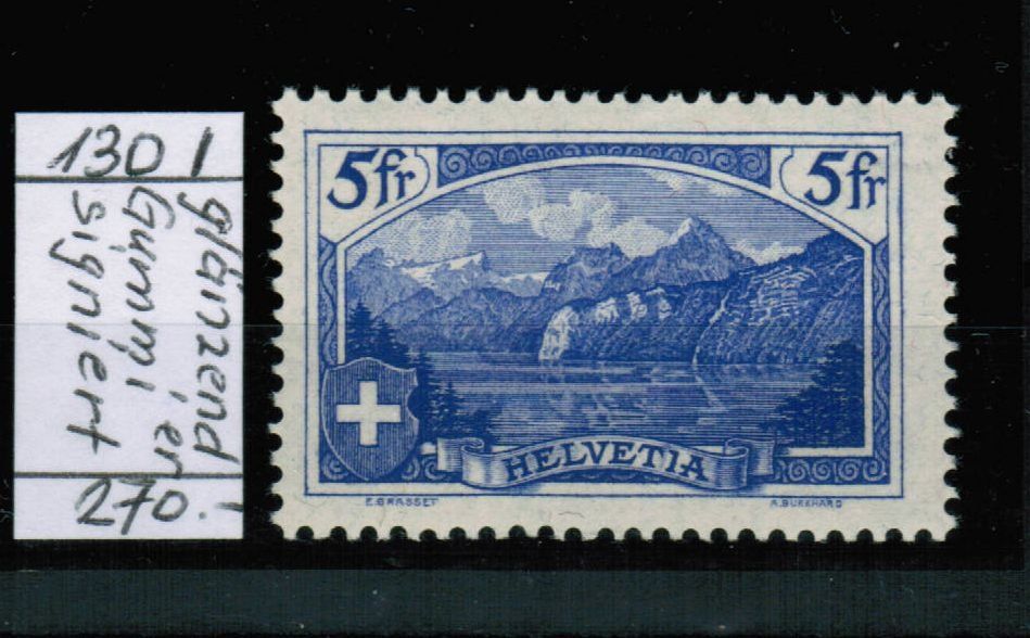 Tutti i francobolli: Nr.130 I - glänzender Gummi - ** postfrisch – Nuovo (secondo la descrizione) da Bern venduto da peri02