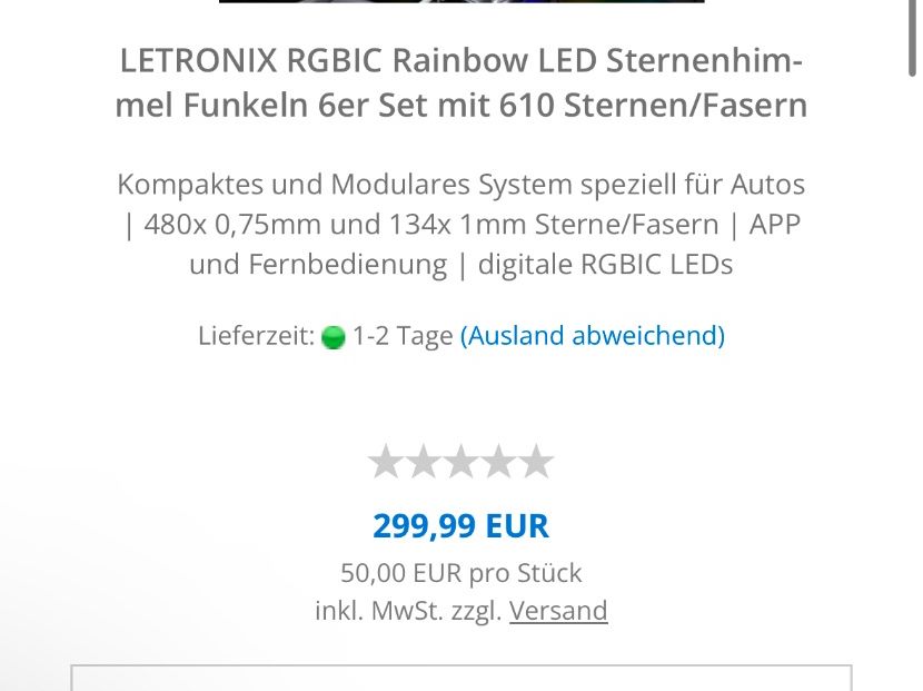Lampen: LETRONIX RGBIC Sternenhimmel - 600 – Neu (gemäss Beschreibung) aus Treiten von reelage 3