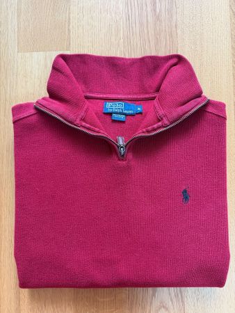 Pull Ralph Lauren half-zip rouge taille M